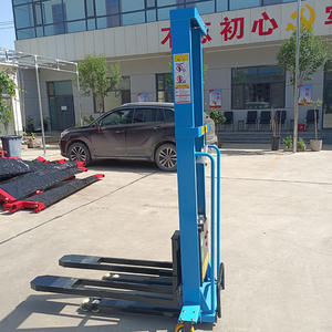 Hecho en <span class=keywords><strong>China</strong></span>, elevación de 1000kg, 1,6 M, carretilla elevadora semieléctrica de carga automática, apilador portátil - Product Image 3