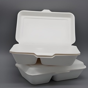 批发一次性牛皮纸可降解外卖便当盒零食食品包装汉堡午餐羊角面包蛋糕 - Product Image 2