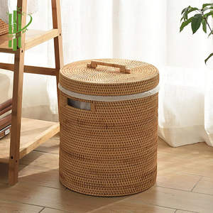 Rustic Farmhouse Style Willow Storage <b>Bin</b> with Removable Cotton Lining – Eco-friendly Bathroom Organizer Hot Selling 2026 - Product Image 5