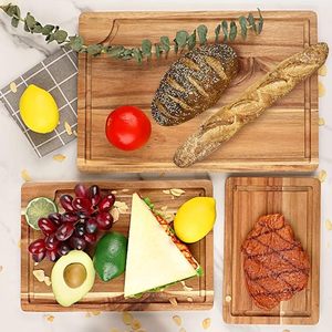 Planche à charcuterie en bois d'<span class=keywords><strong>acacia</strong></span> écologique et durable, surface lisse, non toxique, sans danger pour les aliments, idéale pour servir des fruits et des pizzas - Product Image 2