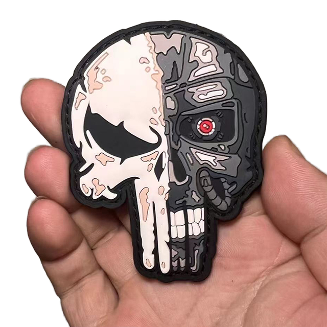 Punisher Badge Patch New Outdoor Tactical PVC Hook Loop Armband DIY Luminous Clothing Backpack Patches Sequins Canvas Rubber