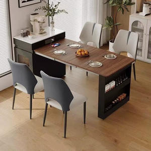 خشبي قابل للتمديد للشقة الصغيرة مع خزانة تقسيم متكاملة - Product Image 3