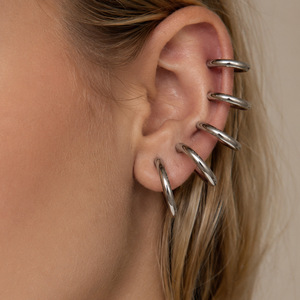 Bijoux de corps non percés, plaqués or 18 carats, en acier inoxydable 316L, boucles <span class=keywords><strong>d</strong></span>'oreilles à clip à ressort, accessoires résistants au ternissement - Product Image 2