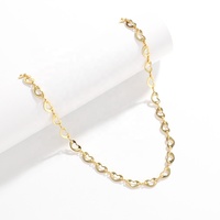 Hip hop collier pour femmes plaqué or de haute qualité, Punk croix grosse chaîne ras du cou