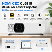 Projecteur laser 4K 3LCD haute luminosité CJ5915 5200 lumens avec correction trapézoïdale