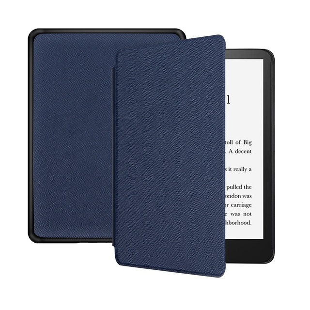 Custom Logo Printed  Auto Sleep Wake Magnetic Flip PU Leather Smart Cover Case for Kindle Paperwhite 5 2021 11th Generation