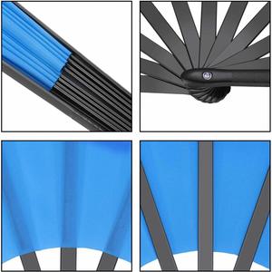 Abanico de Kung Fu y Tai Chi Chino, Negro, Decorativo, Plegable, para Recuerdos de Fiesta, con Mango de Plástico, Abanicos Grandes de Kung Fu, Abanico de Mano Grande - Product Image 4