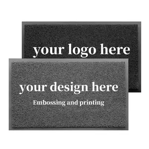 Kunden spezifisches Design Großhandel nach Hause Willkommen Teppich Logo Boden Küchen nudeln Teppich PVC-Spule rutsch feste Außen matte