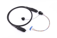 12-adriges robustes HMA-Feldoptik-Steckverbinder-Modul auf LC Singlemode Multimode EXPANDED BEAM CONNECTOR Glasfaser-Patchkabel