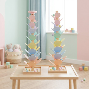 Meilleures ventes Nouveauté 2026 : Puzzle arbre musical <span class=keywords><strong>en</strong></span> <span class=keywords><strong>bois</strong></span> à pétales imbriqués, jouet éducatif pour l'apprentissage précoce, blocs de construction et circuit de billes - Product Image 2