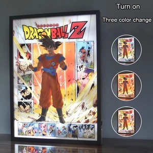 <span class=keywords><strong>Dragon</strong></span> Balls 3D <span class=keywords><strong>Goku</strong></span> o Vegeta Anime Figure di luce notturna nuovo Anime 3D Paper Cut Light Box cornice Led luci notturne - Product Image 3