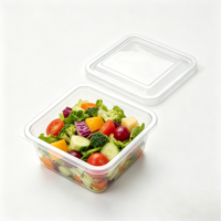 Emballages personnalisés, sûrs, jetables, recyclables, transparents, en plastique PET, pour salades, biscuits, gâteaux, pain, tiramisu, avec couvercles