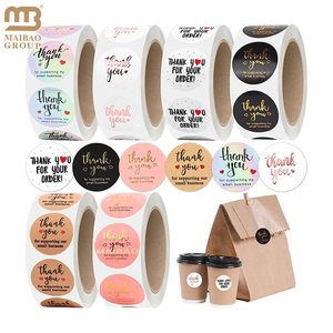 Etiqueta Adhesiva Personalizada de Papel Kraft para Envolver Regalos, con Logotipo Propio, para Velas, Agradece su <span class=keywords><strong>Compra</strong></span> - Product Image 4