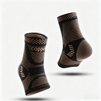 Manchon de compression pour cheville infusé au cuivre pour la course à pied, le basketball et la récupération des blessures sportives