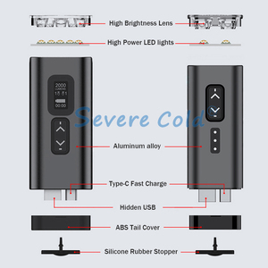 Phares de vélo LED phare avant de vélo de montagne étanche USB vélo LED <span class=keywords><strong>lampe</strong></span> avant de vélo - Product Image 3