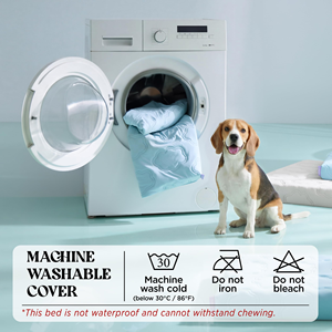 Grand lit rafraîchissant pour <span class=keywords><strong>chien</strong></span> Q-Max avec tapis rafraîchissant, housse amovible et lavable, mousse orthopédique respirante en forme de nid d'abeille, coussin d'été antidérapant - Product Image 5