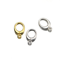 Connecteur de bijoux en argent S925, fermoir à ressort ovale, boucle de connexion, fermeture sécurisée