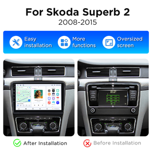 Radio de coche Junsun 2 Din Android con Bluetooth y CarPlay para Skoda Superb 2 2008-2015, sistema de navegación GPS para coche, reproductor multimedia - Product Image 2