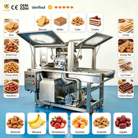 Machine de glaçage au chocolat entièrement automatique pour les usines de transformation d'aliments en snacks