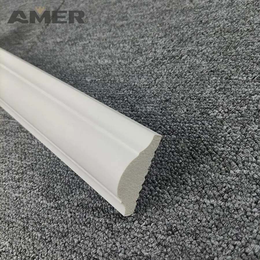 Amer wall molding skirting line border hidden skirting board wood like for hospital flooring