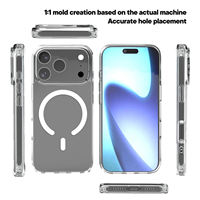 Coque de Téléphone Transparente pour iPhone 17 Air Coque Rigide Crystal Clear Magnétique pour iPhone 17 Pro Max