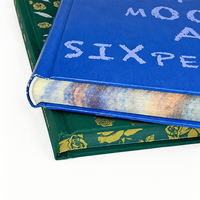 Service d'impression de livres reliés de luxe sur mesure avec bords estampillés à chaud et couverture anti-poussière