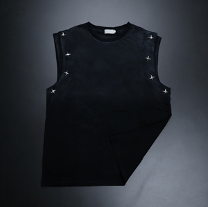 Camisetas Personalizadas para Hombre, Cuello Redondo, Corte Holgado Informal, Sin Mangas, 100% Algodón Tejido, 240g - Product Image 4