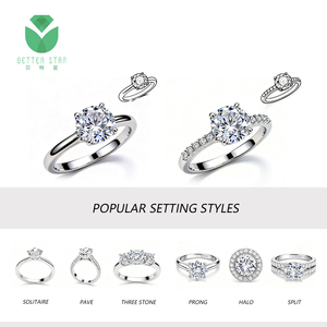 Betterstar GIA IGI gecertificeerde laboratorium gekweekte diamanten sieraden CVD HPHT diamanten trouwring op maat gemaakte <span class=keywords><strong>ring</strong></span> 14k 18k massief gouden <span class=keywords><strong>ring</strong></span> - Product Image 5
