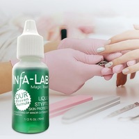 Agent hémostatique liquide antibactérien pour soins des ongles pour salons de manucure - Petites bouteilles bleues et vertes