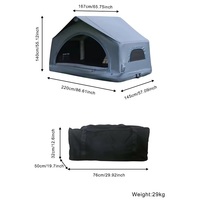 Carpa Inflable para Techo de Auto 4x4, Personalizable, Portátil, Impermeable, Resistente a los Rayos UV, para las Cuatro Estaciones, Fácil de Instalar, VANFOND