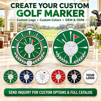 Marqueur de balle de golf magnétique personnalisé OEM avec pièce centrale amovible pour club de golf et promotion de marque