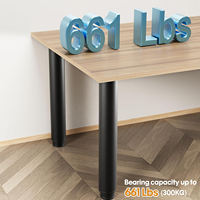 Pieds de meubles réglables en métal, pieds de support de remplacement à hauteur réglable pour lit/canapé/coiffeuse/chaise/meuble TV/table basse