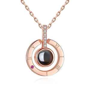 Regalo romantico <span class=keywords><strong>per</strong></span> <span class=keywords><strong>lei</strong></span> <span class=keywords><strong>ti</strong></span> <span class=keywords><strong>amo</strong></span> in 100 lingue collana casa cuore amore ciondolo luce di proiezione collane - Product Image 5