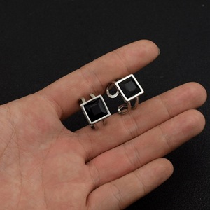 Hot Selling Simple Vintage Design Stainless Steel Geometric <b>Ring</b> Fashionable Men's <b>Adjustable</b> <b>Rings</b> Fashion Jewelry Wholesale - Product Image 1