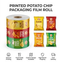 Film en rouleau pour chips de pommes de terre en gros, logo personnalisé, PET Mylar, étanche à l'humidité, qualité alimentaire, BOPP/VMCPP, haute barrière pour snacks