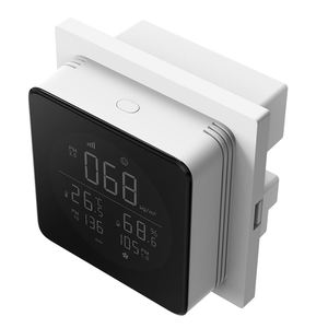 เครื่องตรวจวัดคุณภาพอากาศภายในอาคาร Zigbee Smart Linkage 6-in-1 ตรวจจับ CO2 HCHO พร้อมระบบแจ้งเตือน และเซ็นเซอร์วัดอุณหภูมิและความชื้น - Product Image 3