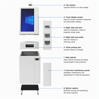 Kios Layar Sentuh Berdiri Sendiri dengan Printer, Pembaca Kartu, dan Kamera Terintegrasi untuk Gedung Pemerintahan, Rumah Sakit, dan Bank