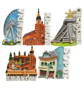 Promotional Business Gifts City Refrigerator Magnet Poland Germany Souvenirs Fridge Magnets