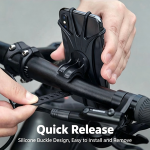 Support de téléphone universel en silicone pour vélo et <span class=keywords><strong>moto</strong></span>, rotation à 360°, anti-vibration, réglable, flexible, pour <span class=keywords><strong>guidon</strong></span> de vélo - Product Image 2