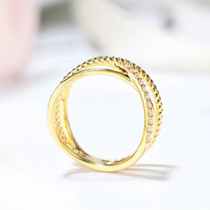 Elegant Cross <b>Open</b> <b>Ring</b> Minimal Gold Design Women Fashion Jewelry Daily Wear Chic Gift - Product Image 5
