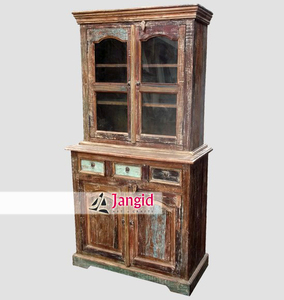 Jangid Art Reclaimed Wood Indian <b>Kitchen</b> Cabinet <b>Furniture</b> - Product Image 1