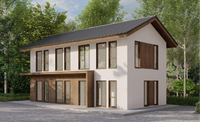Villa préfabriquée écologique et durable, prête pour l'énergie solaire, certifiée CE, à haut rendement énergétique avec système d'isolation des murs haute performance