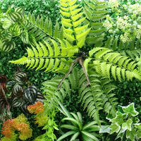 Vente en gros Plante artificielle intérieure/extérieure décoration murale Milan gazon vert Plante artificielle en plastique mur de fond