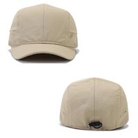 Casquette 5 panneaux vintage unisexe personnalisable avec logo, élégante, imperméable, séchage rapide, style rétro, dessus souple, couleur unie, protection solaire, type camper