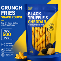 Sachets refermables personnalisés imprimés en héliogravure pour snacks en poudre, étanches, anti-odeur, anti-humidité, de qualité alimentaire, autoportants en PE