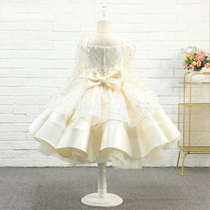 Robe blanche pour filles, robes de fête, robes de mariage brillantes pour enfants, robes de demoiselles d'honneur - Product Image 4