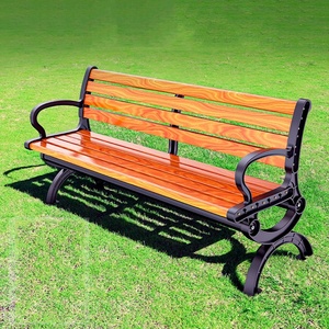 Fabricación Parque al aire libre Diseño moderno Banco de hierro fundido rústico Banco al aire libre Bancos de patio de hierro forjado - Product Image 5