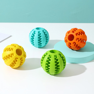 OEM dayanıklı silikon çiğnemek oyuncak topu interaktif köpek diş temizleme çiğnemek oyuncak kağıt PU yumuşak Pet kaçak gıda kauçuk malzeme ile - Product Image 3