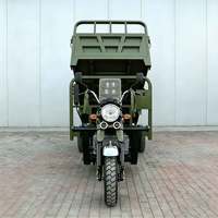 Tricycle motorisé à essence pour usage domestique et agricole avec benne basculante pour le transport de marchandises, destiné au commerce extérieur transfrontalier