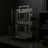 Socooler Data Scientist SOC-BL Silver Aluminum Alloy Mid Tower PC Gamer Case RTX 5080 GPU Support Micro ATX Side Window Dual